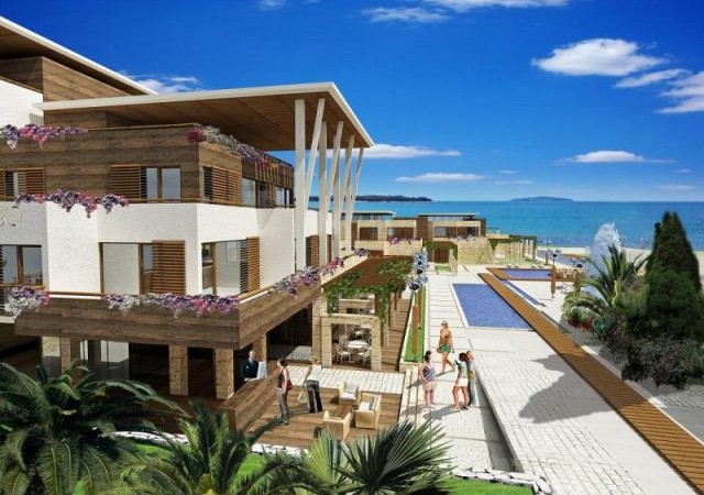Квартиры в VIP комплексе закрытого типа Apolonia-Resort с частным пляжем на самом берегу моря г.Созополь, Болгария